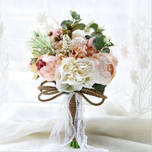 Load image into Gallery viewer, Satin Roses Bride Bouquet