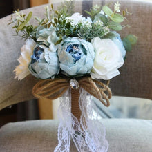 Load image into Gallery viewer, Satin Roses Bride Bouquet