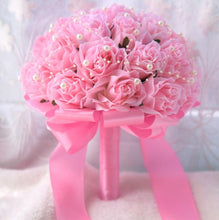Load image into Gallery viewer, Pears Beaded with Ribbon Bride Bouquet
