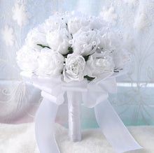 Load image into Gallery viewer, Pears Beaded with Ribbon Bride Bouquet
