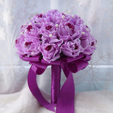 Load image into Gallery viewer, Pears Beaded with Ribbon Bride Bouquet