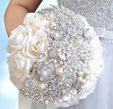Load image into Gallery viewer, Gorgeous Beaded Crystal Wedding Bouquet