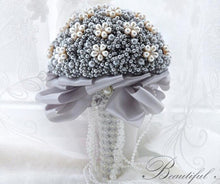 Load image into Gallery viewer, Gold Broach Bride Bouquet