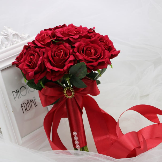 Glamorous Red Bride Bouquet