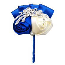 Load image into Gallery viewer, Ivory and Bordeaux Boutonniere