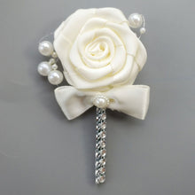 Load image into Gallery viewer, Ivory Pearl Boutonniere