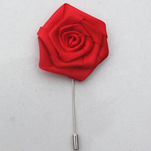 Load image into Gallery viewer, Red Satin Rose Boutonniere